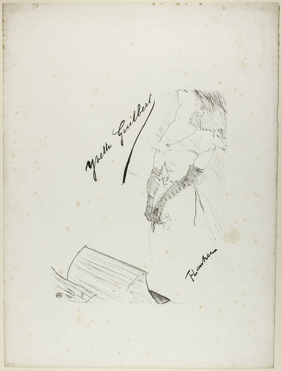 Frontispice för Yvette Guilbert av Henri de Toulouse Lautrec