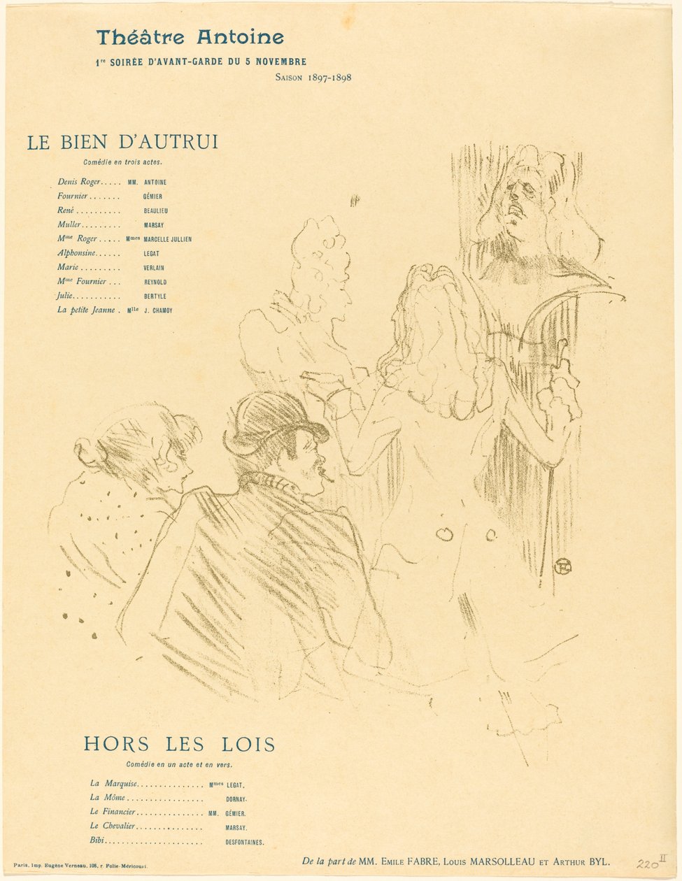 Homage till Moliere av Henri de Toulouse Lautrec