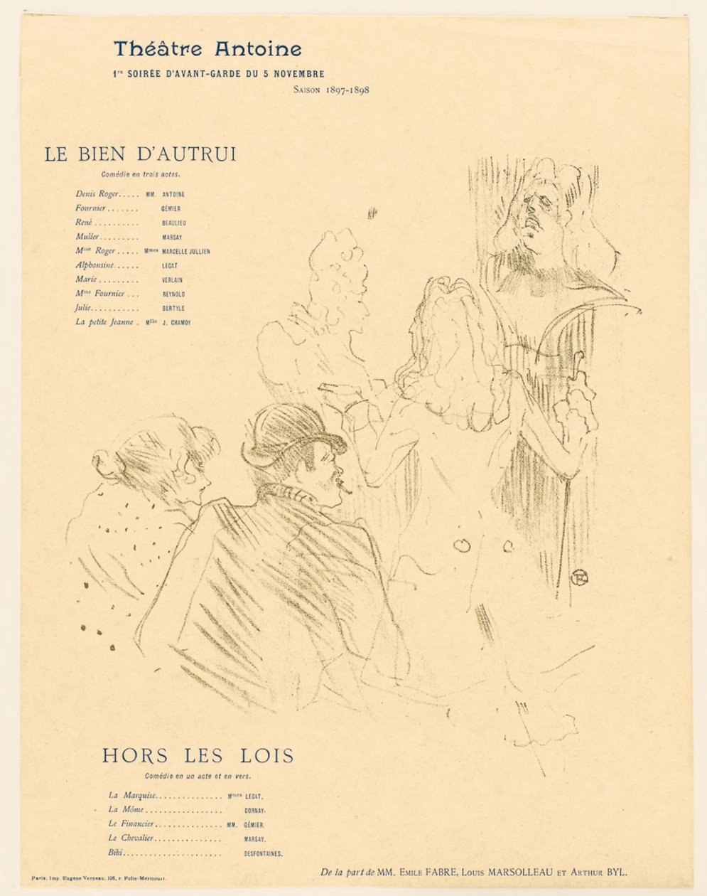 Hyllning till Moliere av Henri de Toulouse Lautrec
