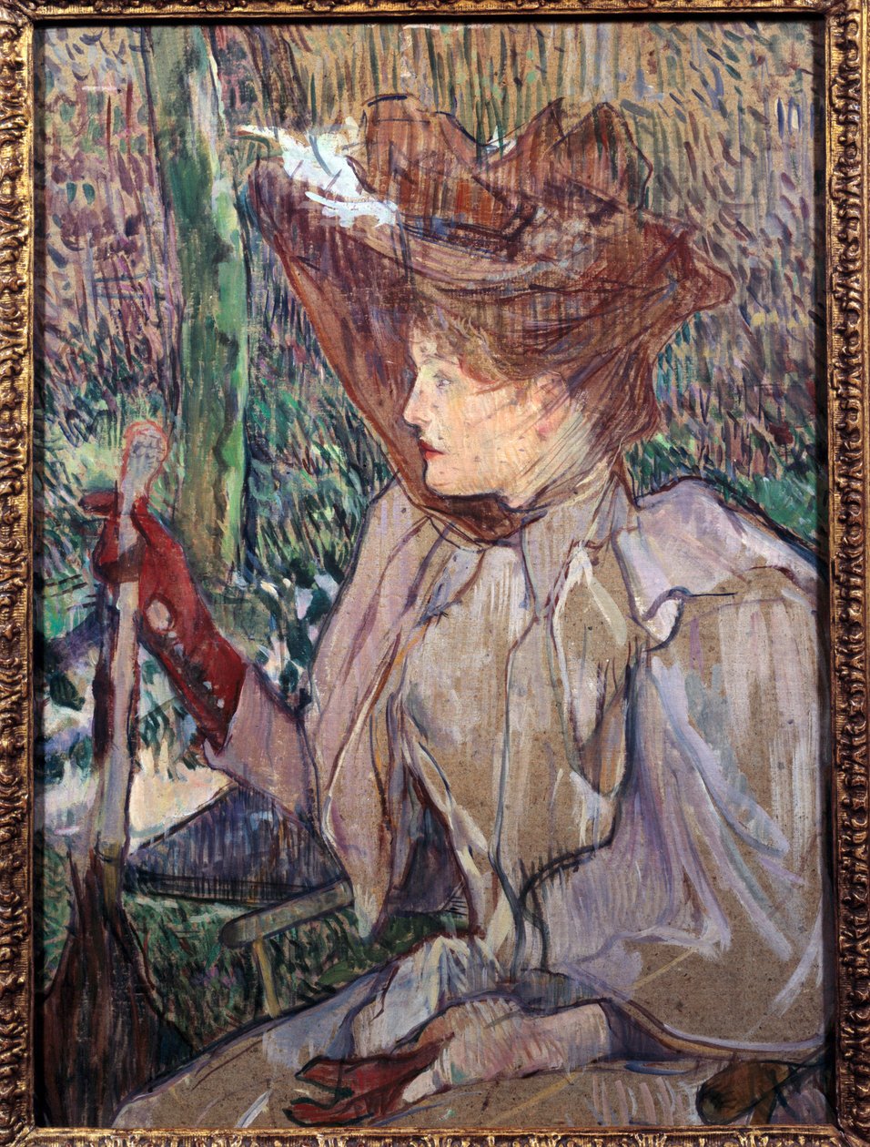 Honorine Platzer Oljemålning på kartong av Henri de Toulouse Lautrec (1864-1901) 1891 Sön. 0,54x0,4 m Paris, Musee d