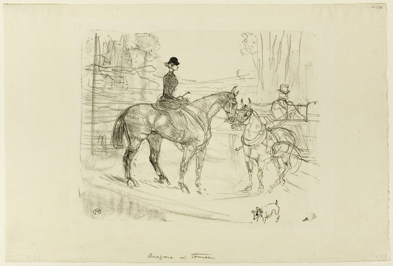 Ryttare och vagn av Henri de Toulouse Lautrec