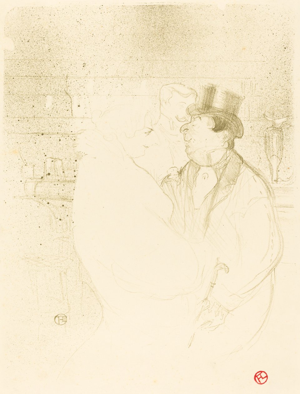 Ida Heath på baren Ida Heath au bar, 1894. av Henri de Toulouse Lautrec