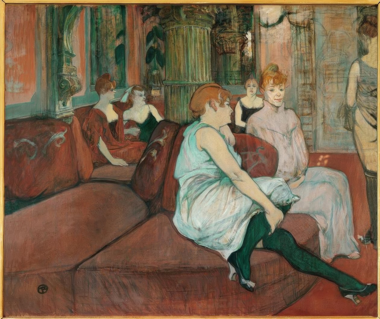 Jag är Salon der Rue des Moulins av Henri de Toulouse Lautrec