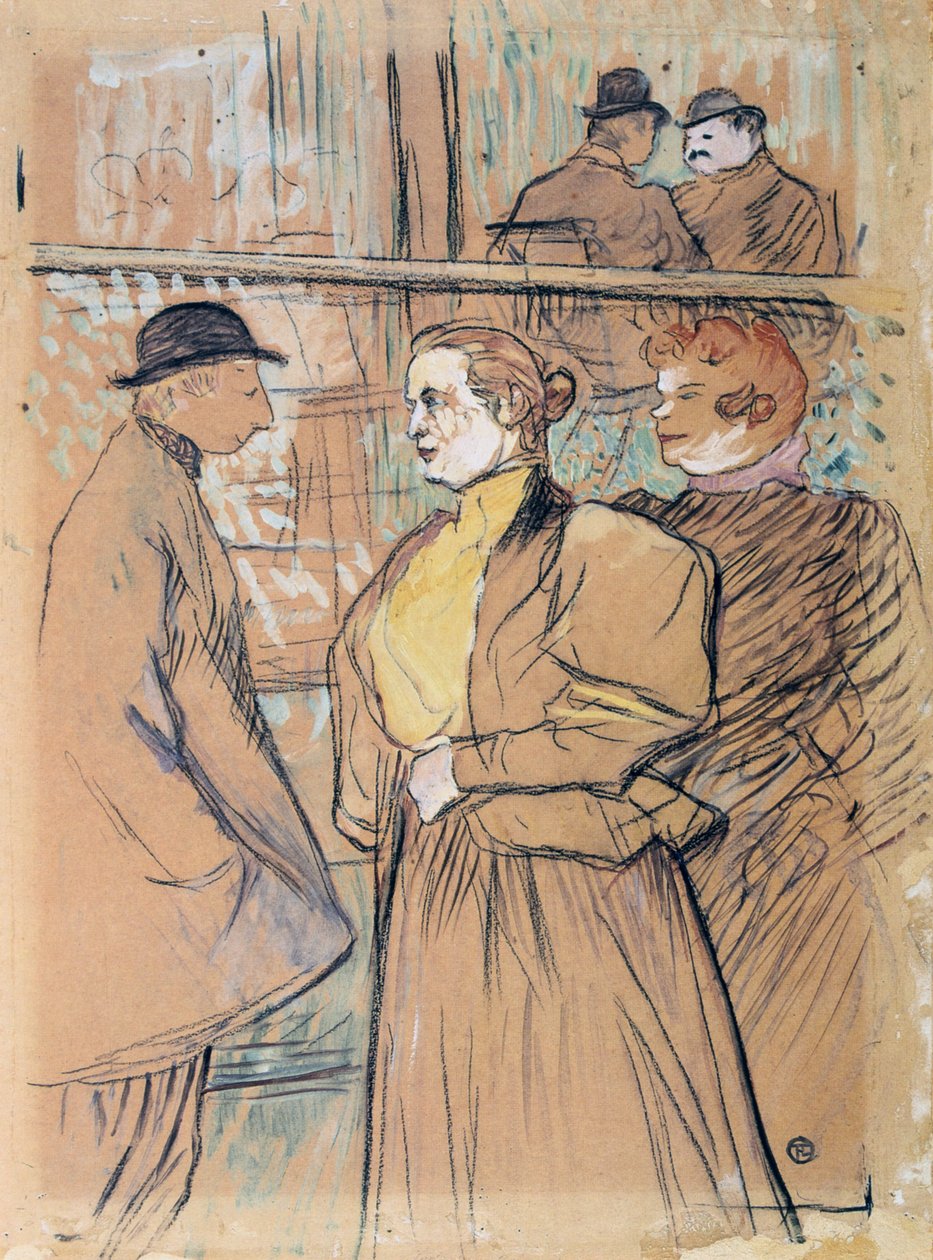 I Moulin Rouge, 1800-talet av Henri de Toulouse Lautrec
