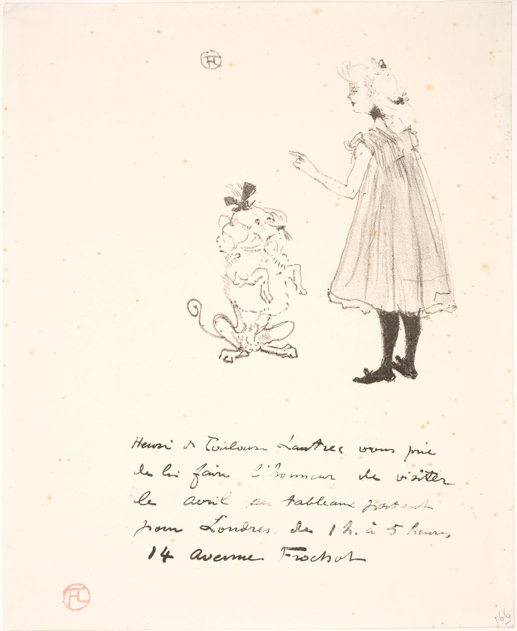 Inbjudan till utställning av Henri de Toulouse Lautrec