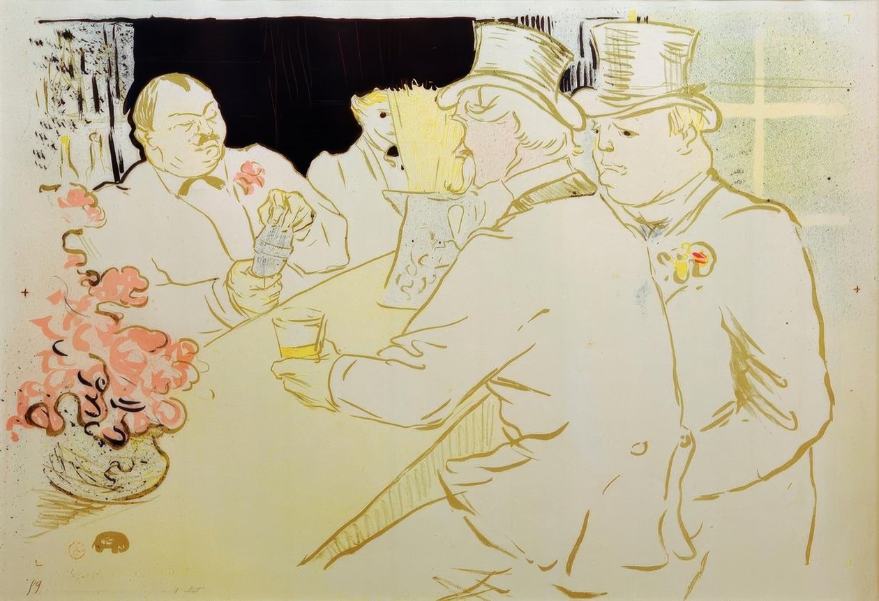 Irish American Bar, Rue Royale, The Chap Book av Henri de Toulouse Lautrec