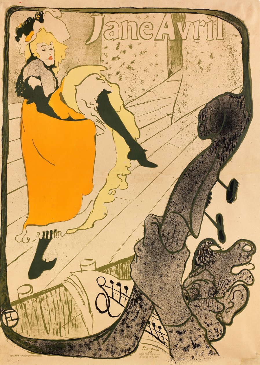 Jane Avril av Henri de Toulouse Lautrec