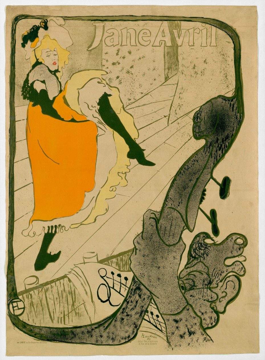 Jane Avril av Henri de Toulouse Lautrec