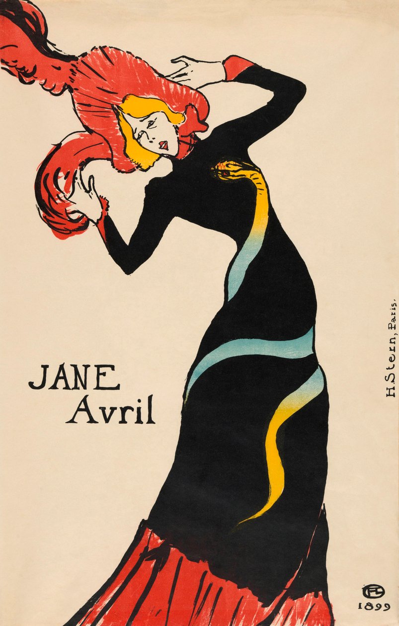 Jane Avril affisch av Henri de Toulouse-Lautrec av Henri de Toulouse Lautrec