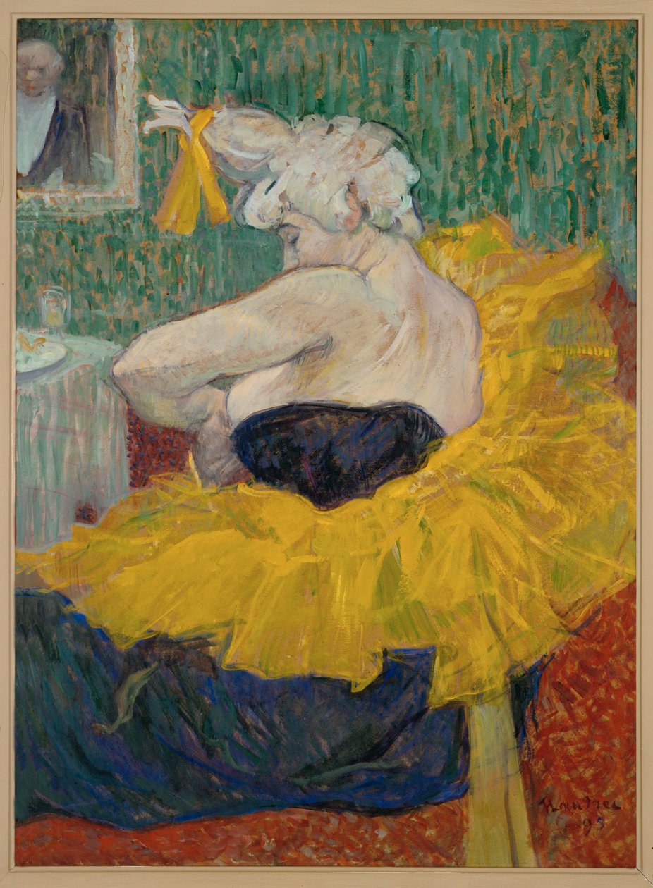 La Clowness Cha-U-Kao, skådespelerska på Moulin Rouge... av Henri de Toulouse Lautrec