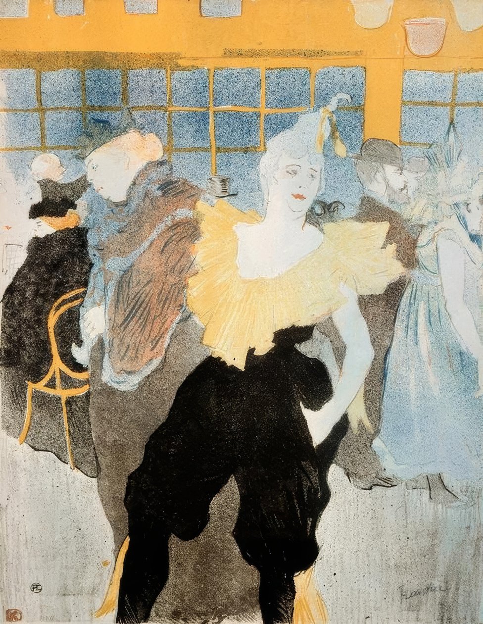 Clownessen vid Moulin Rouge av Henri de Toulouse Lautrec