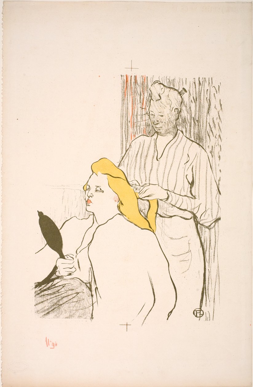 Frisyren. Gratis teaterprogram av Henri de Toulouse Lautrec