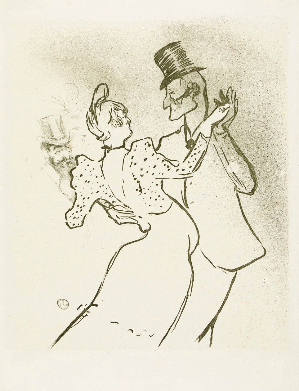La Goulue och Valentin la Desossee. Affisch av Toulouse-Lautrec. av Henri de Toulouse Lautrec