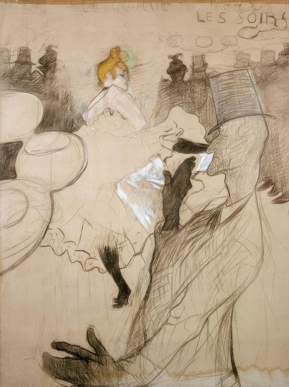 La Goulue och Valentin den benlösa av Henri de Toulouse Lautrec
