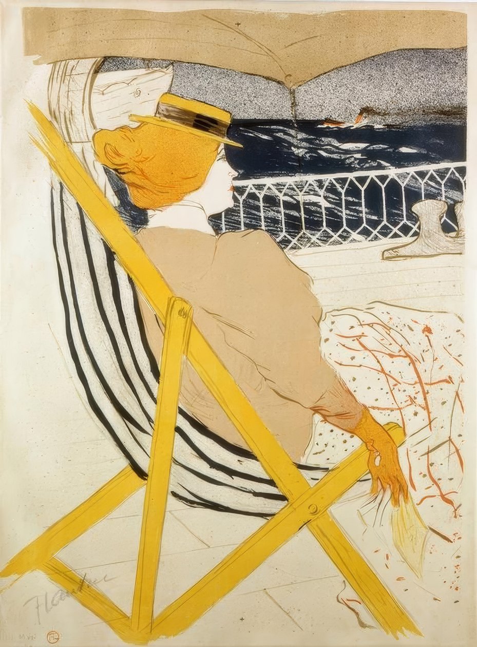 La Passagere du 54 ou Promenade en Yacht av Henri de Toulouse Lautrec