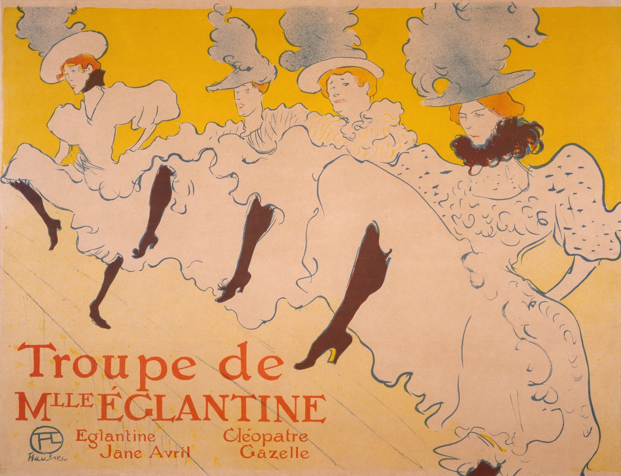 The Trupe of Mlle. Églantine, 1895-1896 av Henri de Toulouse Lautrec