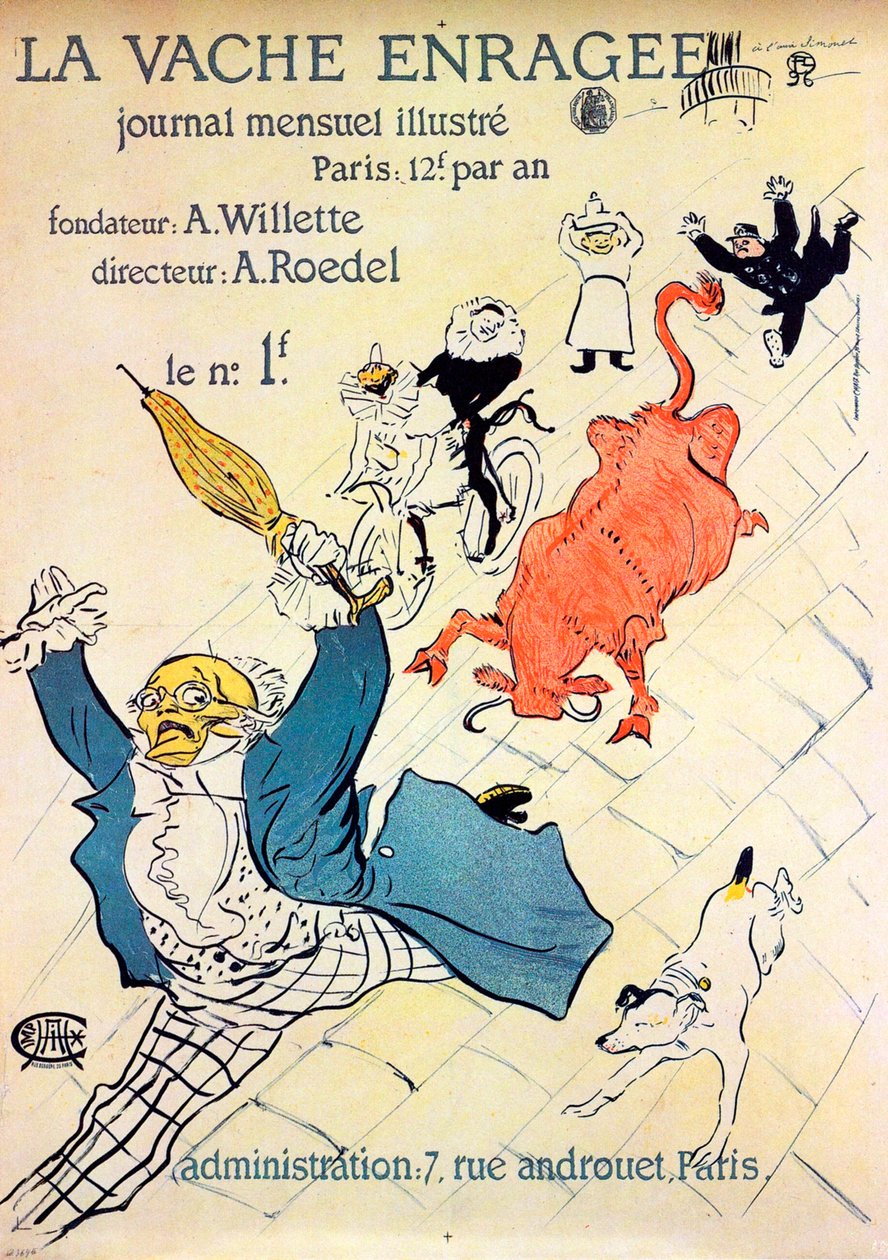 Den galna kon, 1896. av Henri de Toulouse Lautrec