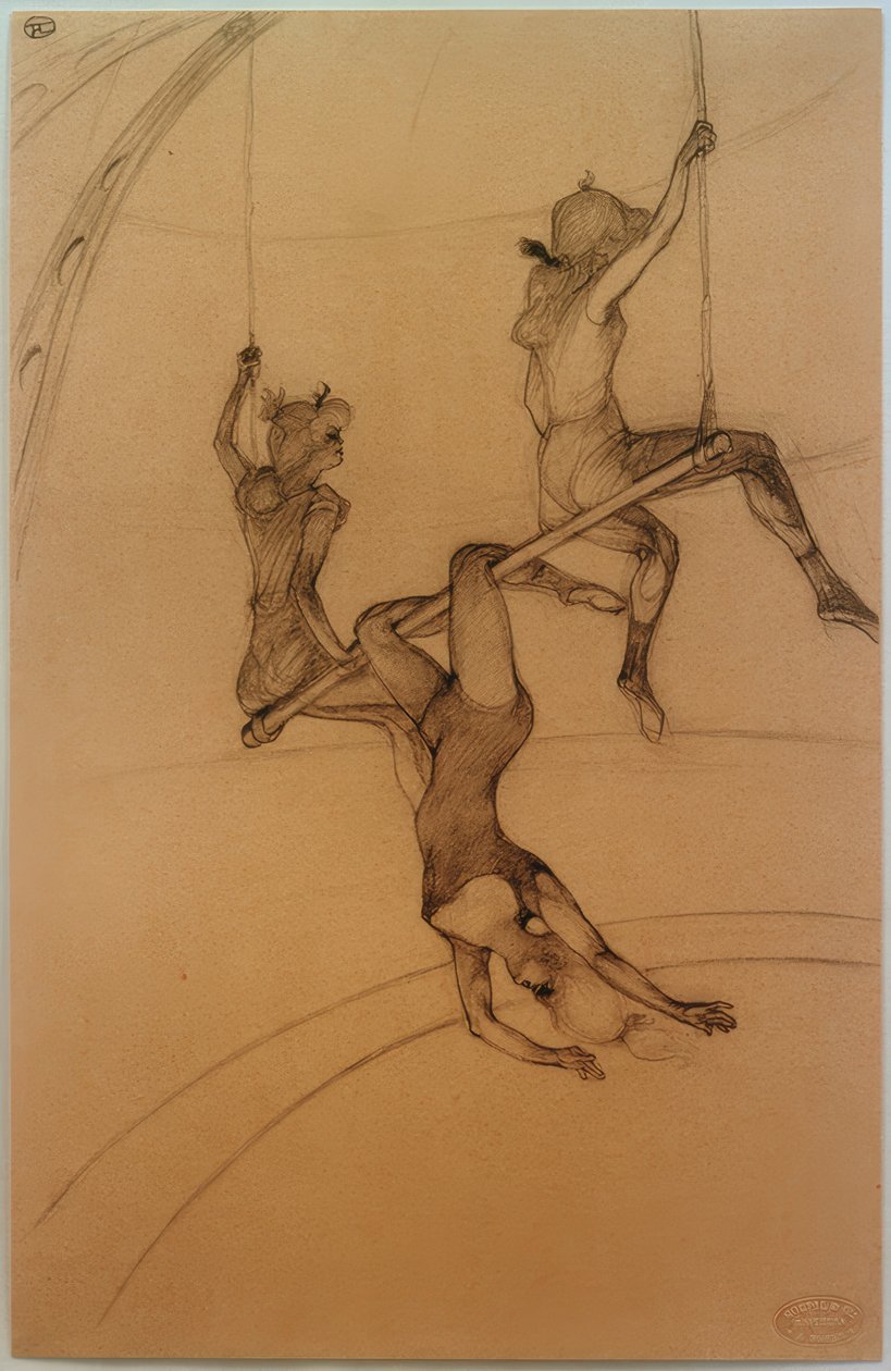 Den flygande trapetsen av Henri de Toulouse Lautrec