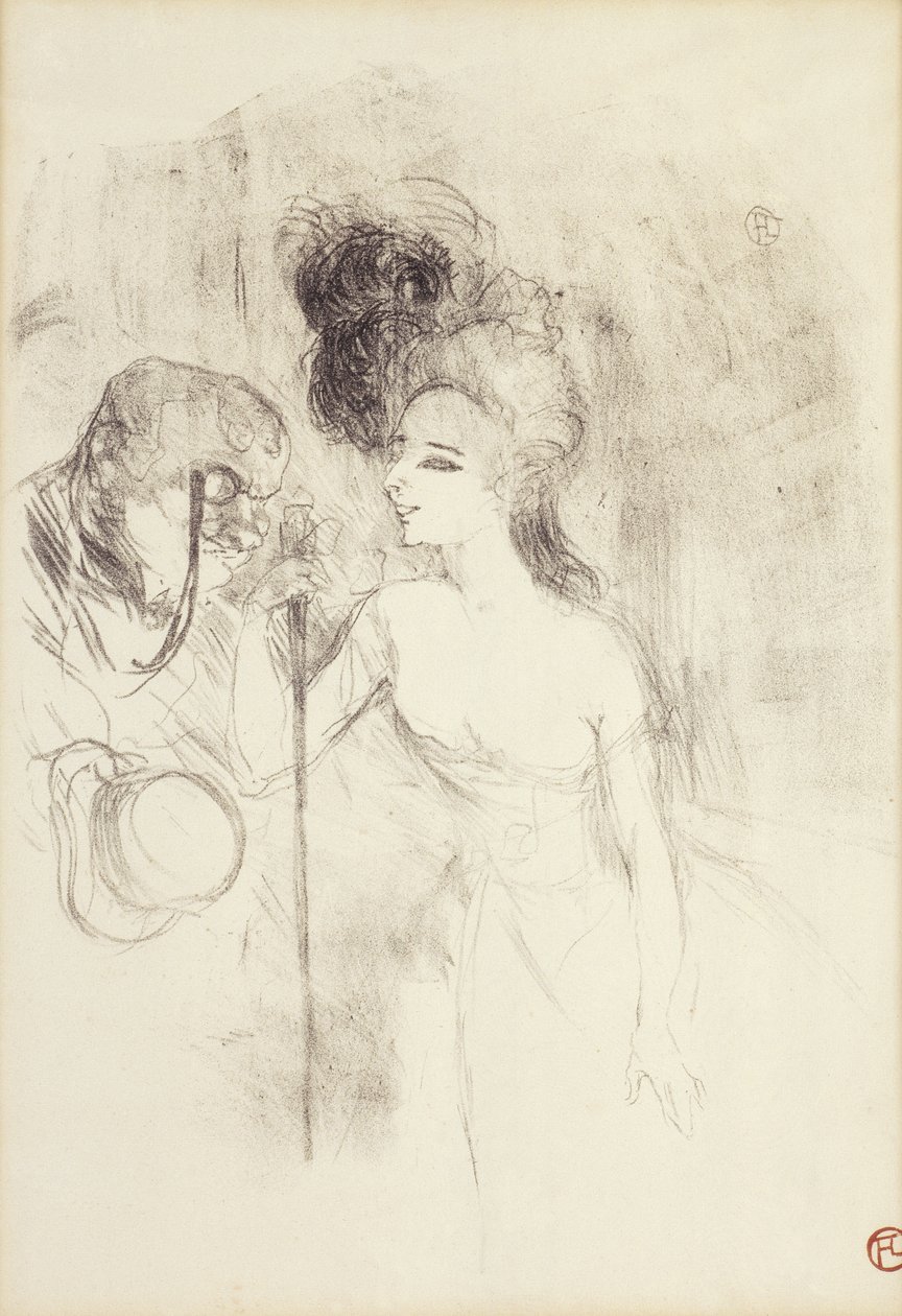 Lämnar teatern, 1896 av Henri de Toulouse Lautrec