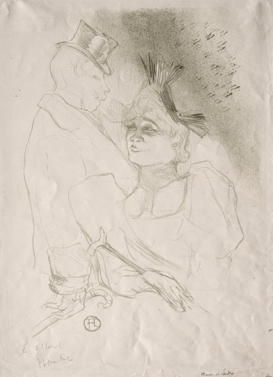 Långiver och friherre, 1893. av Henri de Toulouse Lautrec