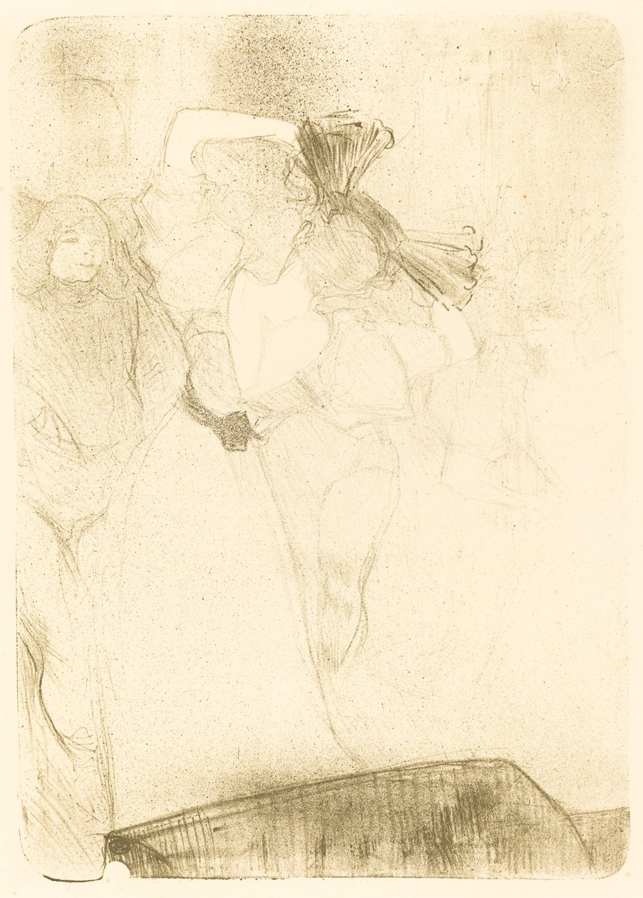 Långivare från baksidan Dancing the Bolero i "Chilperic" av Henri de Toulouse Lautrec