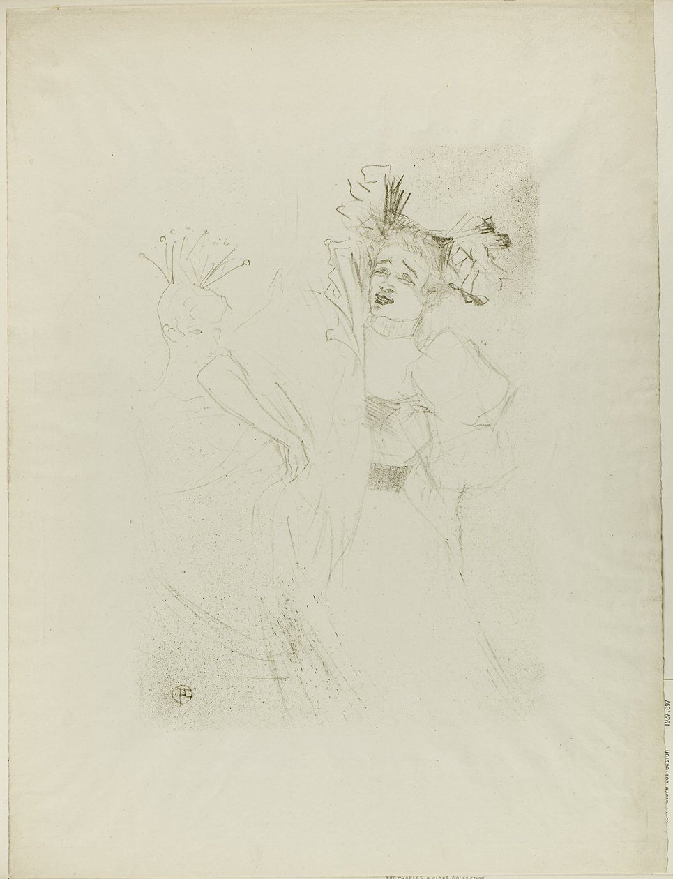 Långivare i Chilpéric, Full Face av Henri de Toulouse Lautrec