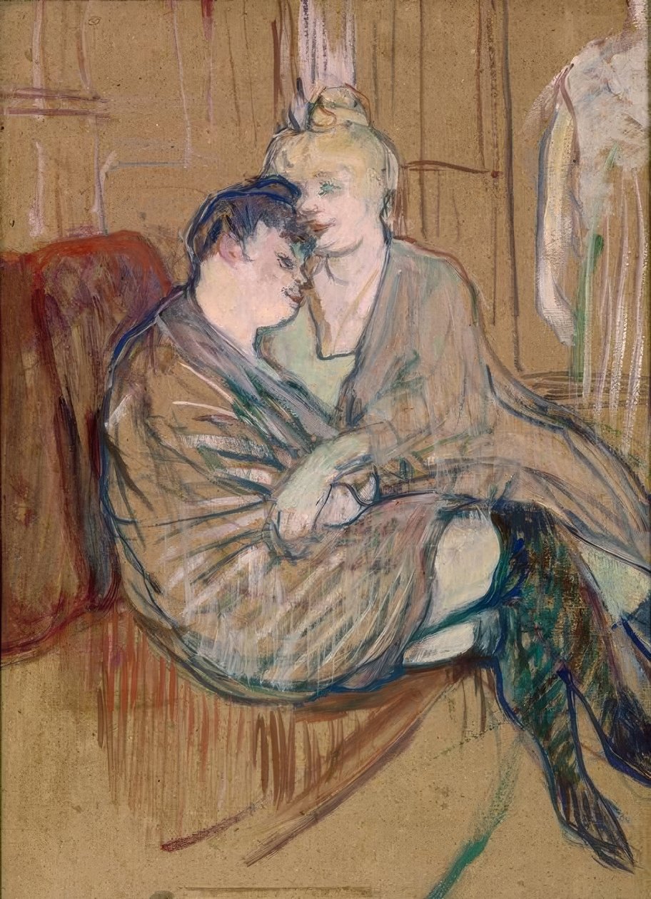 De två vännerna av Henri de Toulouse Lautrec