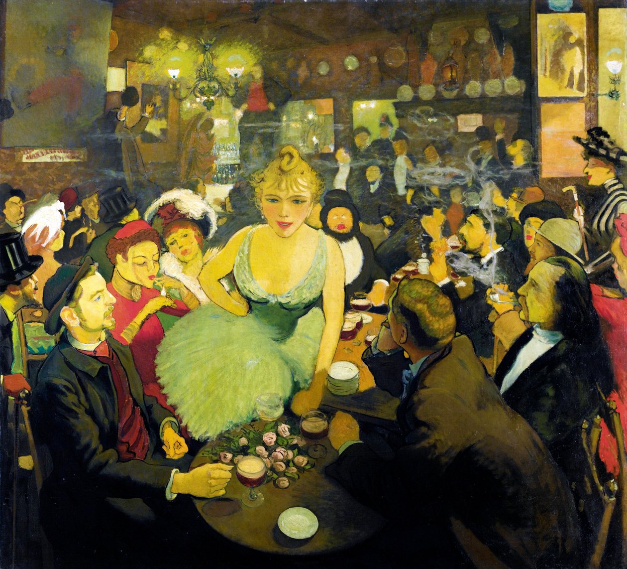 Interiören av Bruant (Aristide av Henri de Toulouse Lautrec