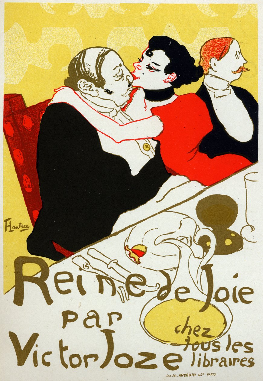 Litteratur. Drottning av glädje, roman av Victor Joze. Affisch av Henri de Toulouse Lautrec, Frankrike, ca 1892 (affisch) av Henri de Toulouse Lautrec