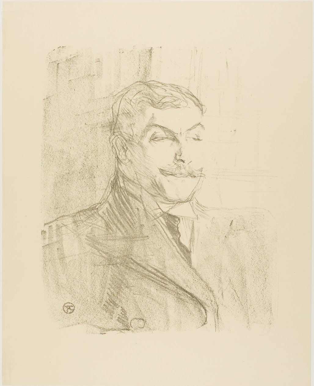 Lucien Guitry, från Treize Lithographies av Henri de Toulouse Lautrec