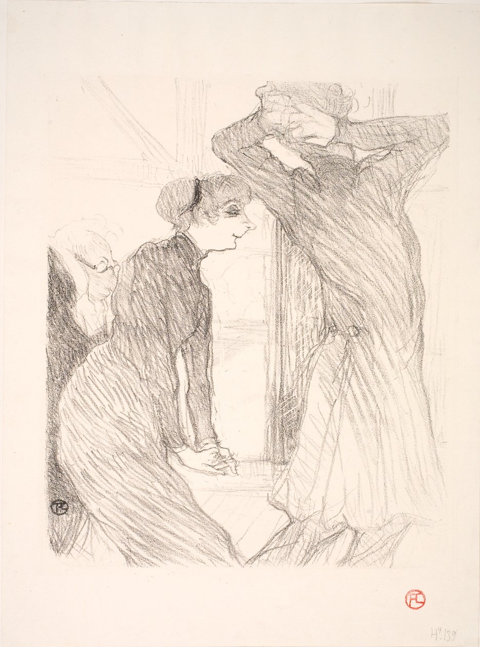 Lugné Poë och Berthe Bady i Beyond Human Forces av Henri de Toulouse Lautrec
