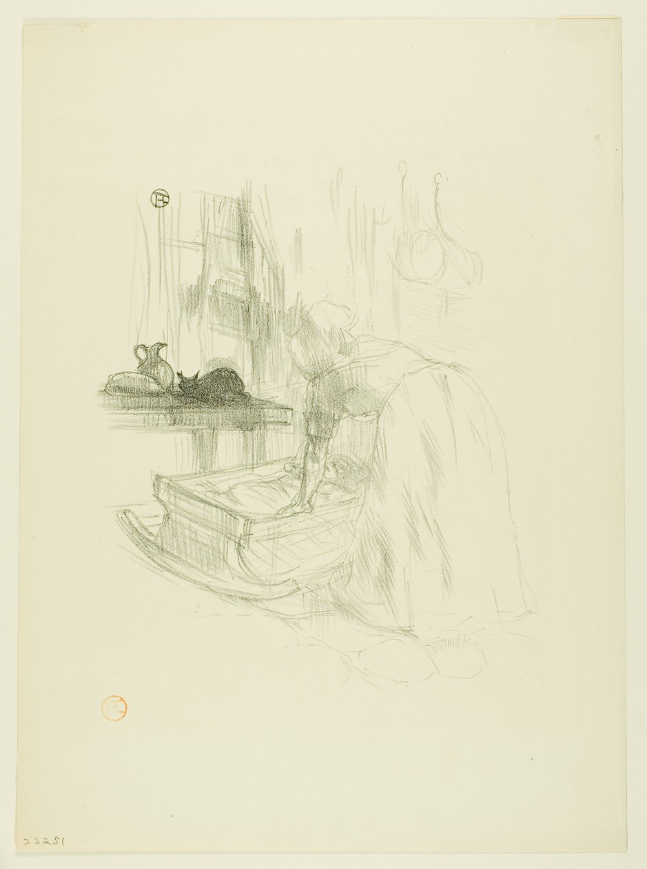 Vaggvisa, från Melodier av Désiré Dihau av Henri de Toulouse Lautrec
