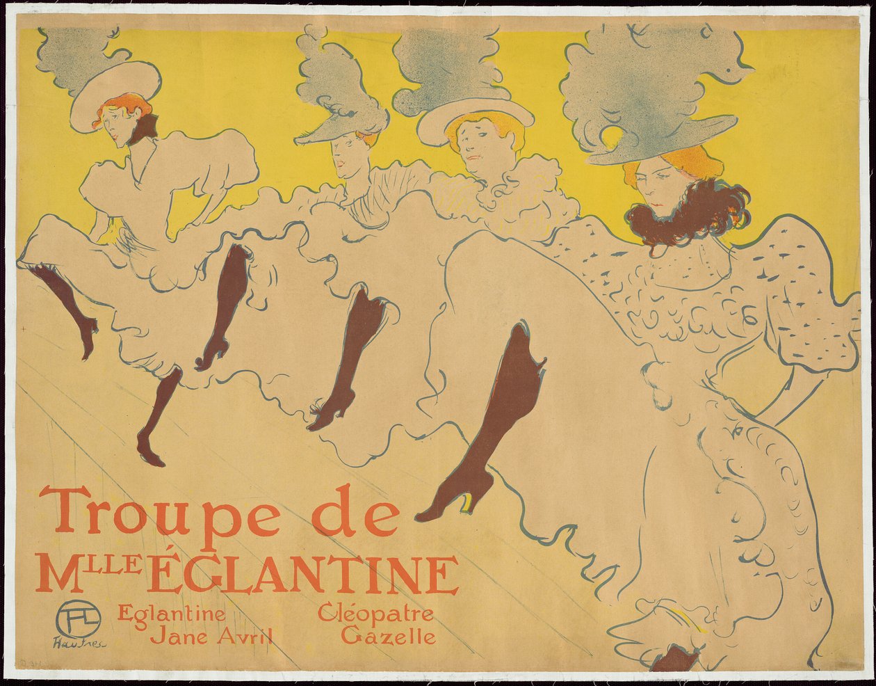 Mademoiselle Eglantines trupp av Henri de Toulouse Lautrec