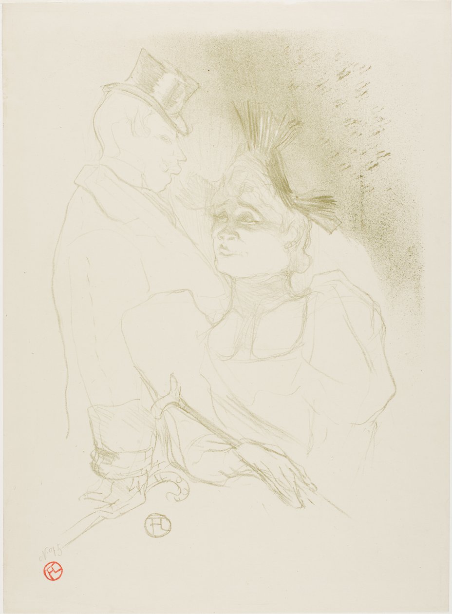 Mademoiselle Lender och Baron av Henri de Toulouse Lautrec