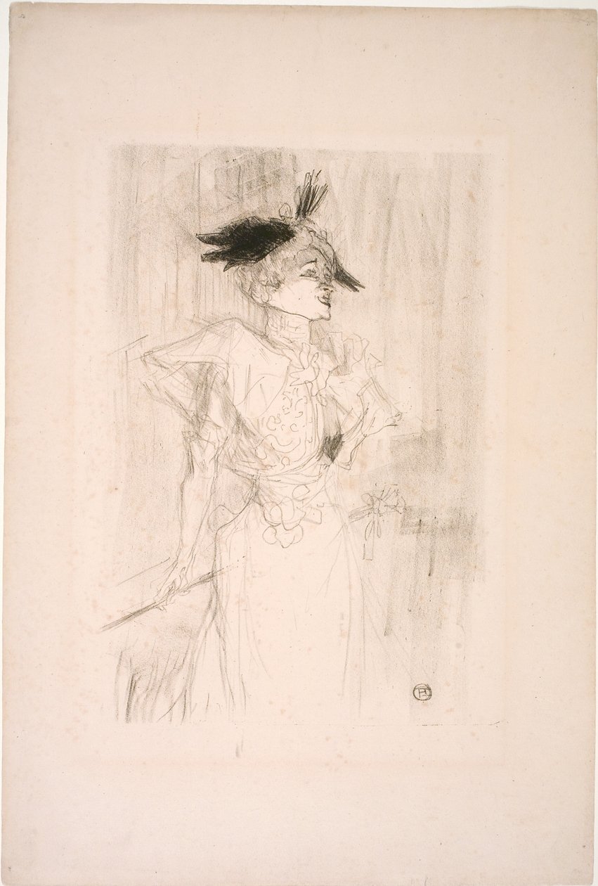 Miss Marcelle Lender, stående av Henri de Toulouse Lautrec