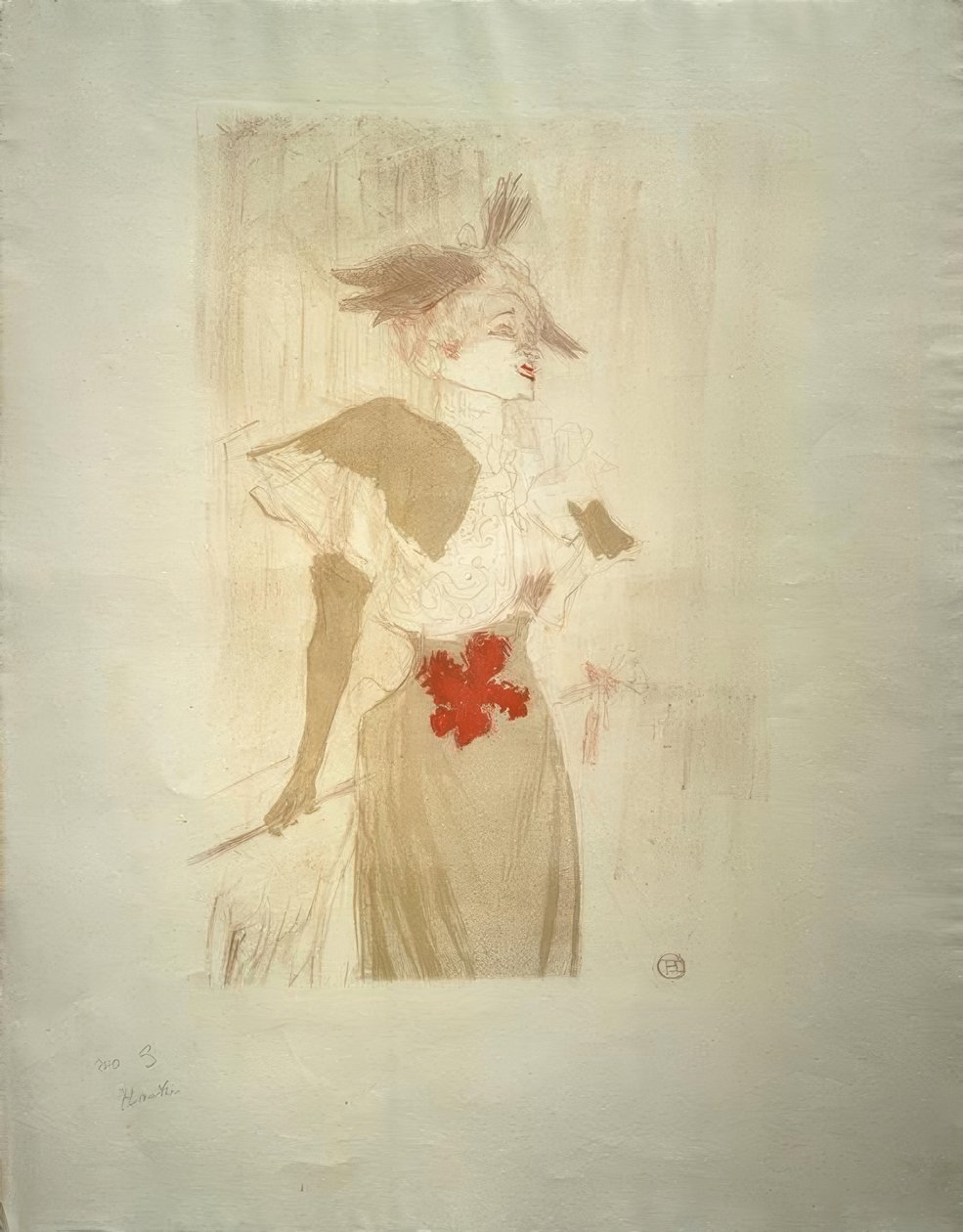 Miss Marcelle Lender, stående av Henri de Toulouse Lautrec