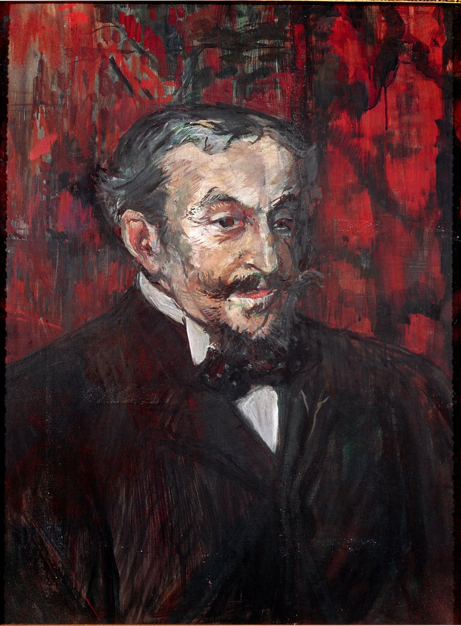 Man porträtt. Målning av Henri de Toulouse-Lautrec (Toulouse Lautrec av Henri de Toulouse Lautrec