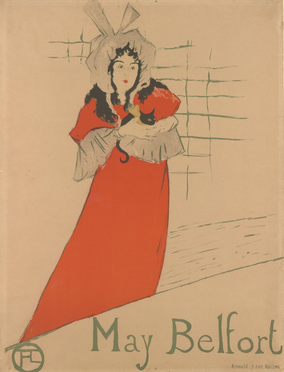May Belfort, 1895, 1895. av Henri de Toulouse Lautrec