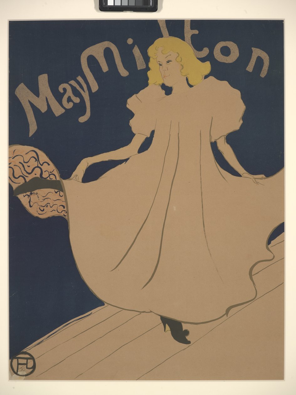 May Milton (färglitografi) av Henri de Toulouse Lautrec