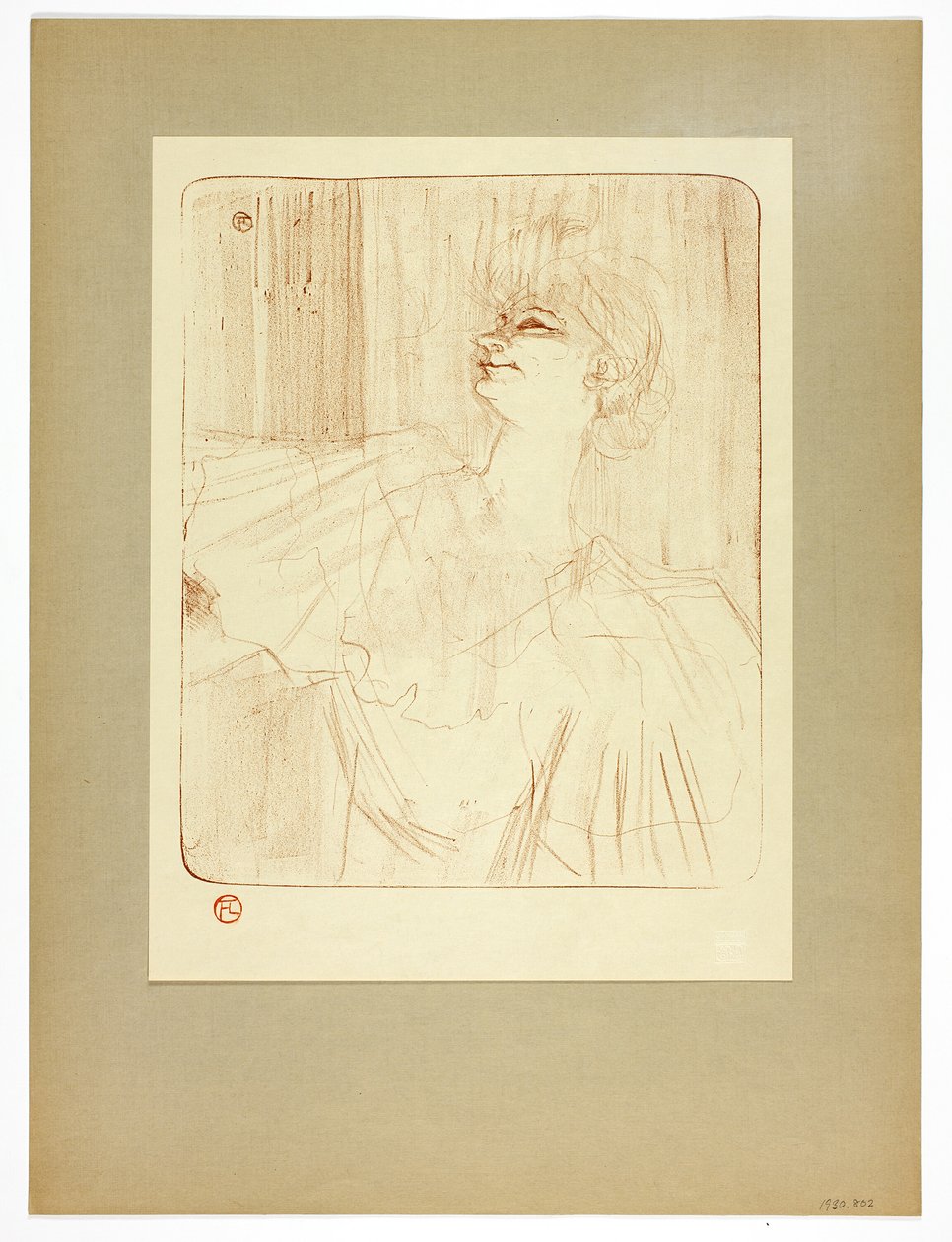 À Menilmontant av Bruant, plansch fyra från Yvette Guilbert av Henri de Toulouse Lautrec