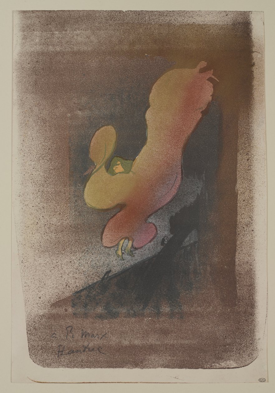 Miss Loïe Fuller, 1893 (färglitografi på vävt papper) av Henri de Toulouse Lautrec