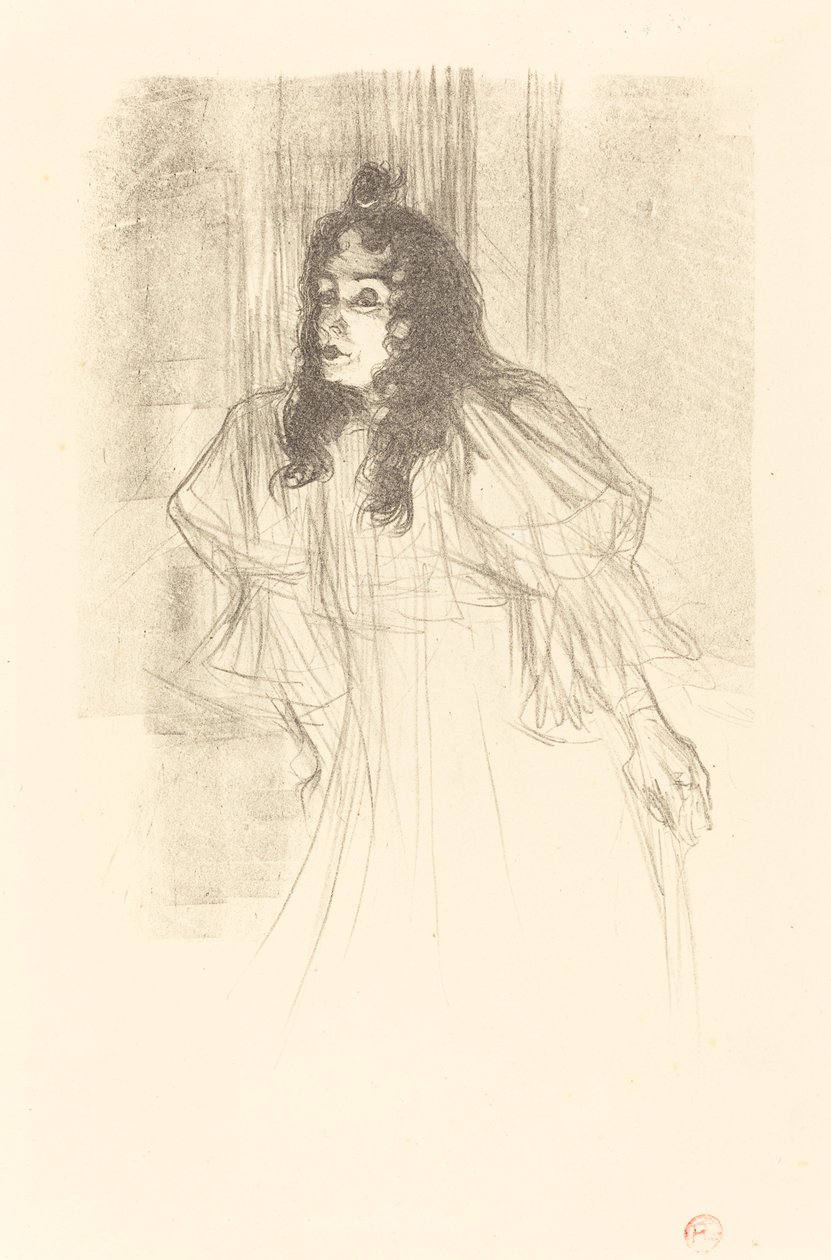 Miss May Belfort Bar-Headed (Miss May Belfort en cheveux) av Henri de Toulouse Lautrec