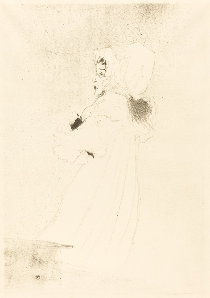 Miss May Belfort, stor tallrik (Miss May Belfort, grande planche) av Henri de Toulouse Lautrec