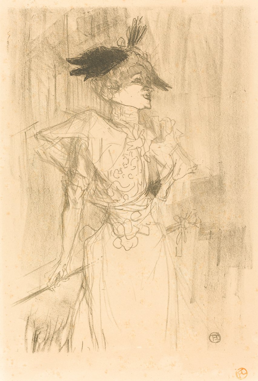Miss Marcelle Lender, stående av Henri de Toulouse Lautrec