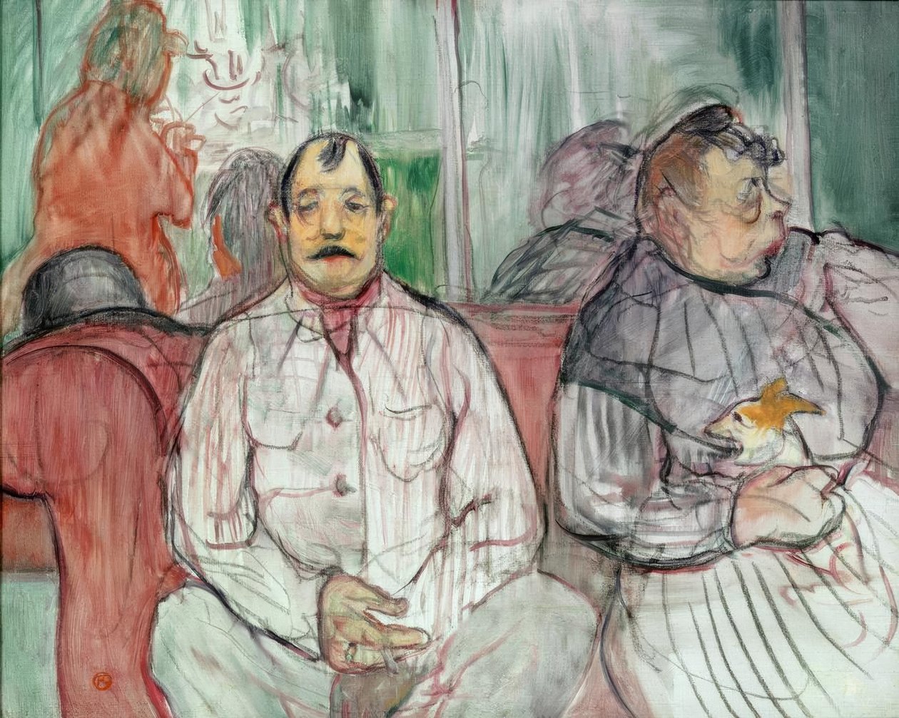 Sir, fru och hunden av Henri de Toulouse Lautrec