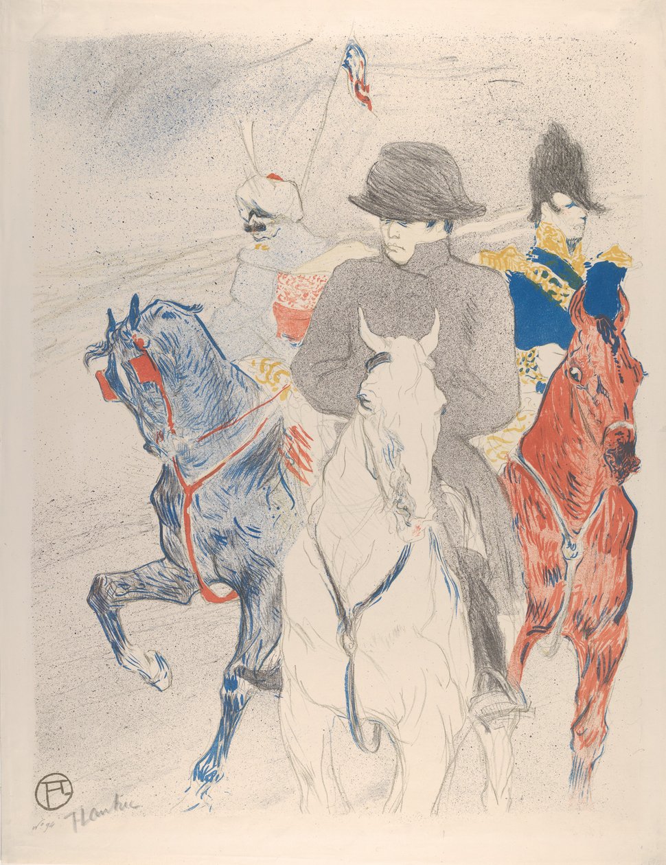 Napoleon, 1895 (Krita, pensel och stänklitografi på vävt papper) av Henri de Toulouse Lautrec