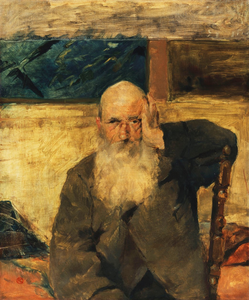 Gubben på Celyran; Vieillard a Celeyran, 1882 av Henri de Toulouse Lautrec