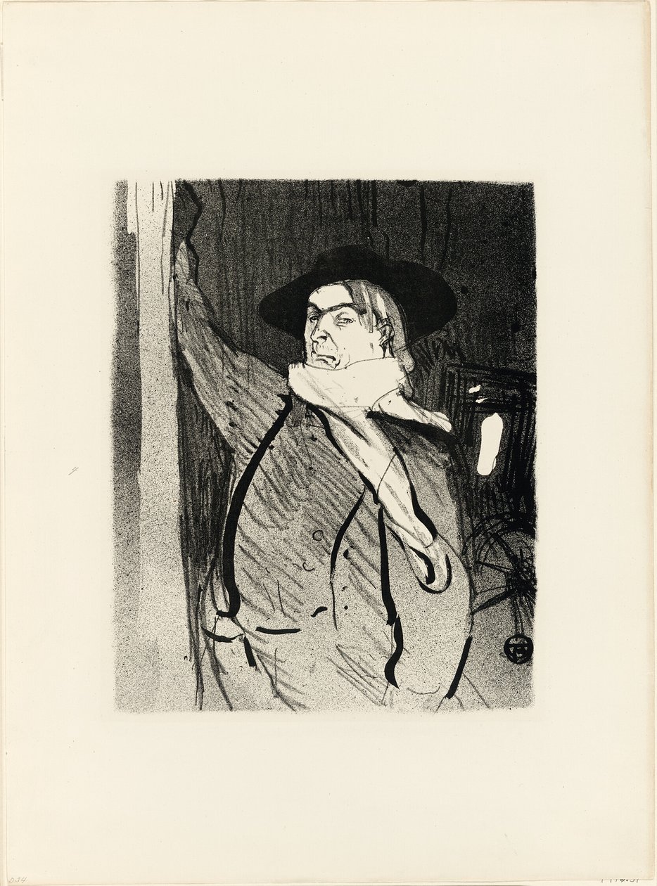 Porträtt av Aristide Bruant, från Le Café-Concert av Henri de Toulouse Lautrec
