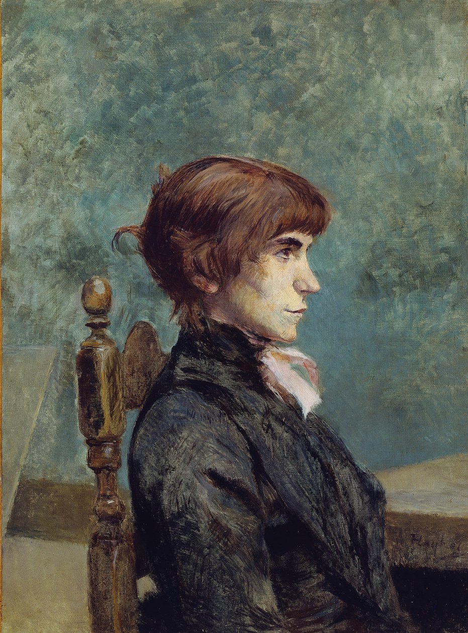 Porträtt av Jeanne Wenz, 1886. av Henri de Toulouse Lautrec