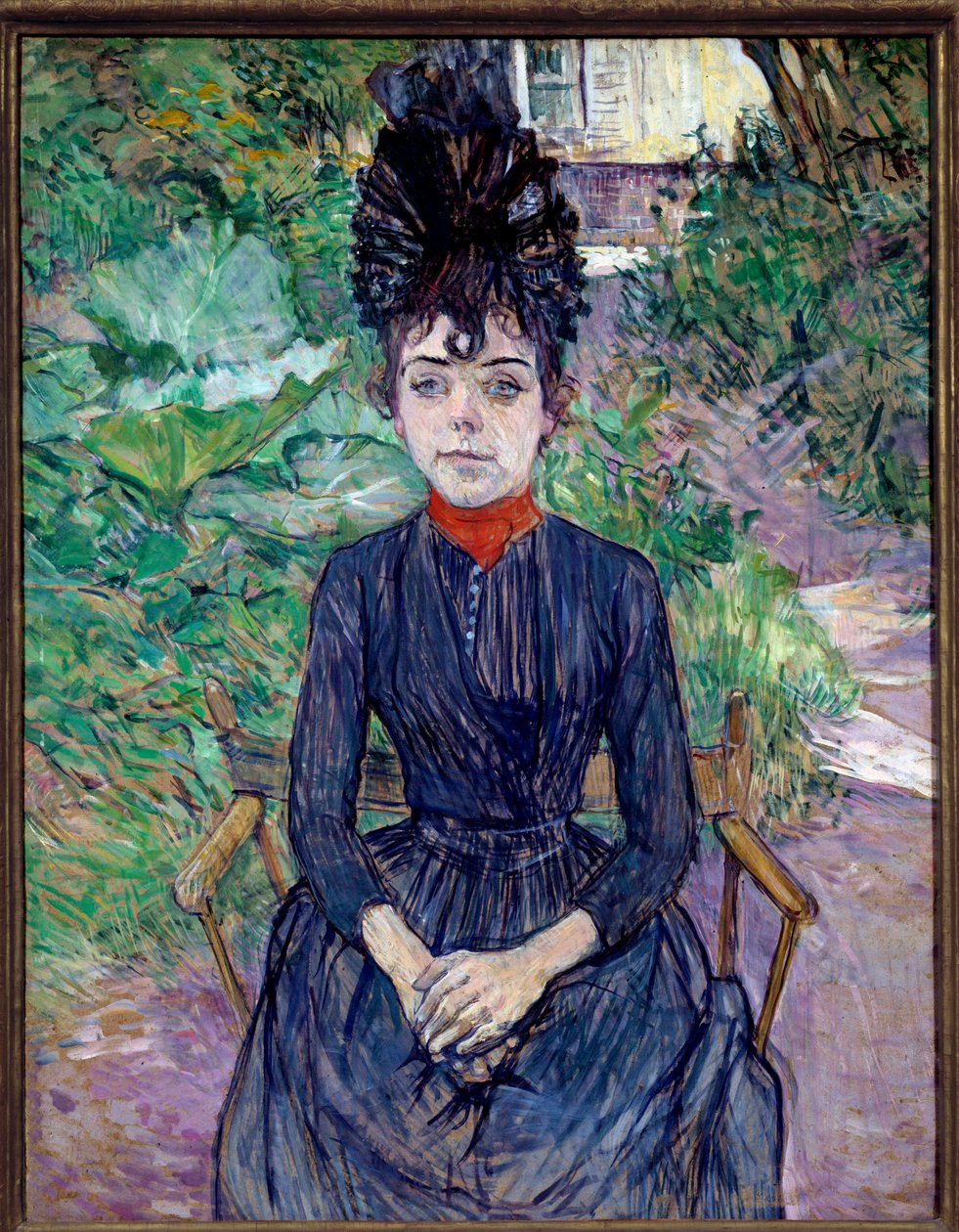 Porträtt av Justine Dieuhl Målning av Henri de Toulouse Lautrec (1864-1901) 1891 Sön. 0,74x0,58 m Paris, musee d